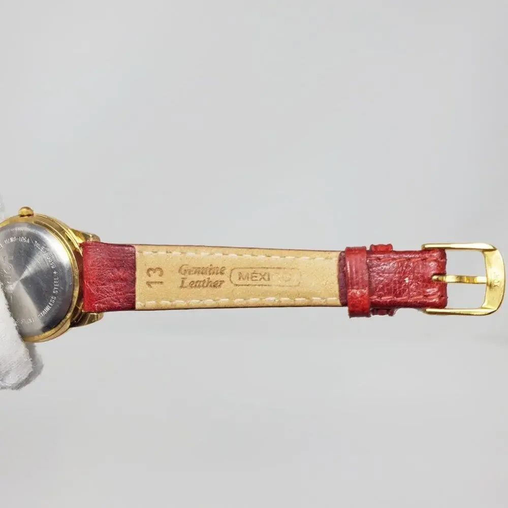 Disney X Lorus Minnie Mouse Gold Quartz Watch Vintage Rare H2F